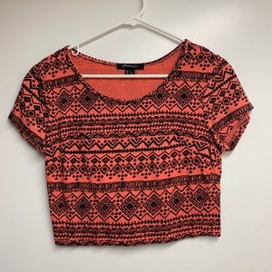 Forever 21 Aztec Print Crop Top